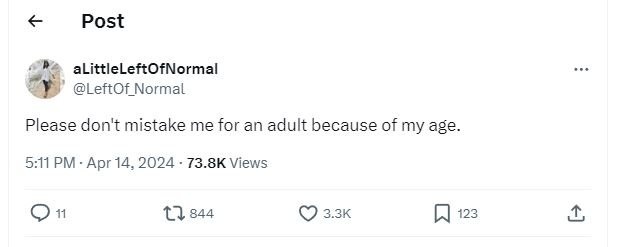 Post alittleleftofnormal leftof_normal please don't mistake me for an adult beca