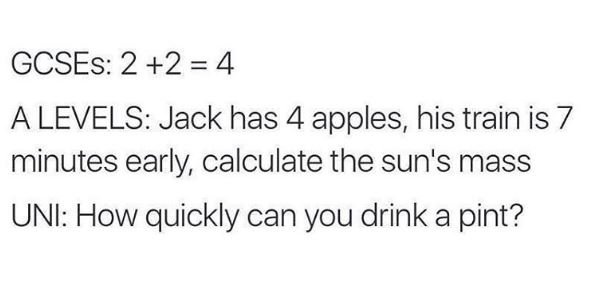 Gcses 2 2 4 a levels jack has 4 apples, his train is 7 minutes early calculate t
