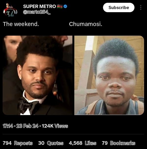 Super metro mando254 _ subscribe the weekend chumamosi . 17,14.23 feb 24 124k vi