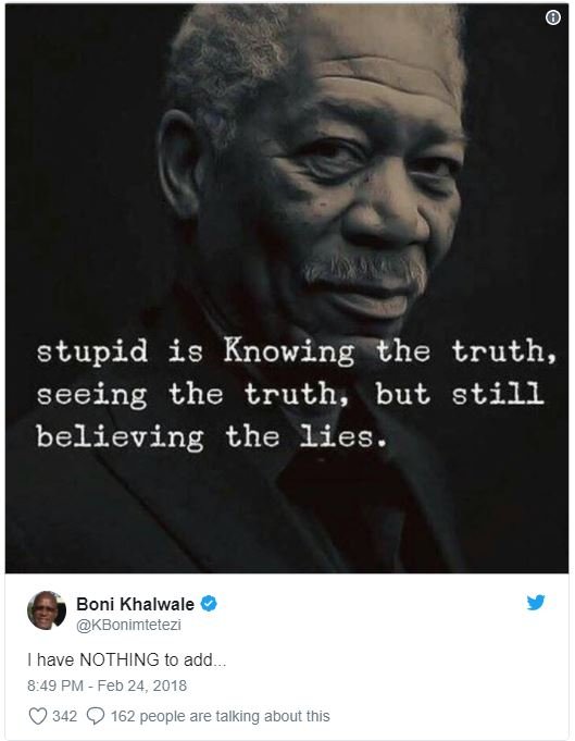 Stupid is knowing the truth, seeing the truth, but still believing the lies. bon