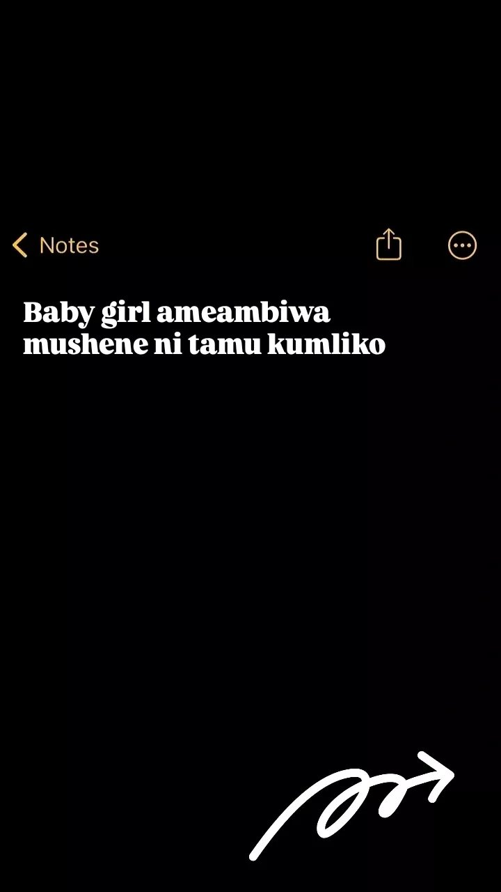 Notes baby girl ameambiwa mushene ni tamu kumliko 02