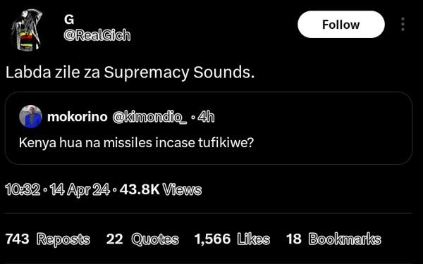 Follow realgich labda zile za supremacy sounds mokorino kimondio 4h kenya hua na