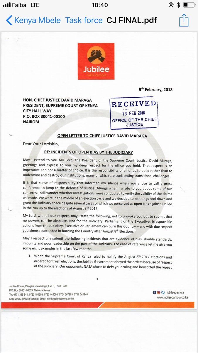 Faiba lte 1840 kenya mbele task force cj final. pdf jubilee tuko e 9t february,