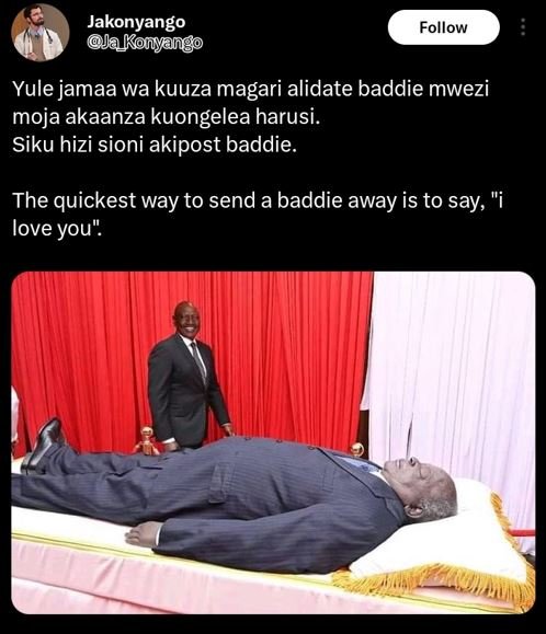 Jakonyango ja konyango follow yule jamaa wa kuuza magari alidate baddie mwezi mo