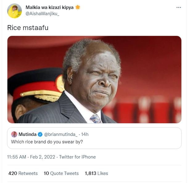 Malkia wa kizazi kipya AishaWanjiku _ Rice mstaafu Mutinda brianmutinda 14h Whic