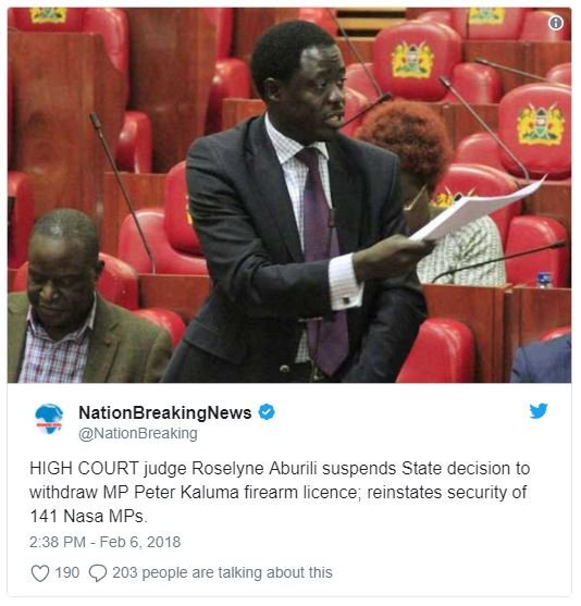 Nationbreakingnews nationbreaking high court judge roselyne aburili suspends sta