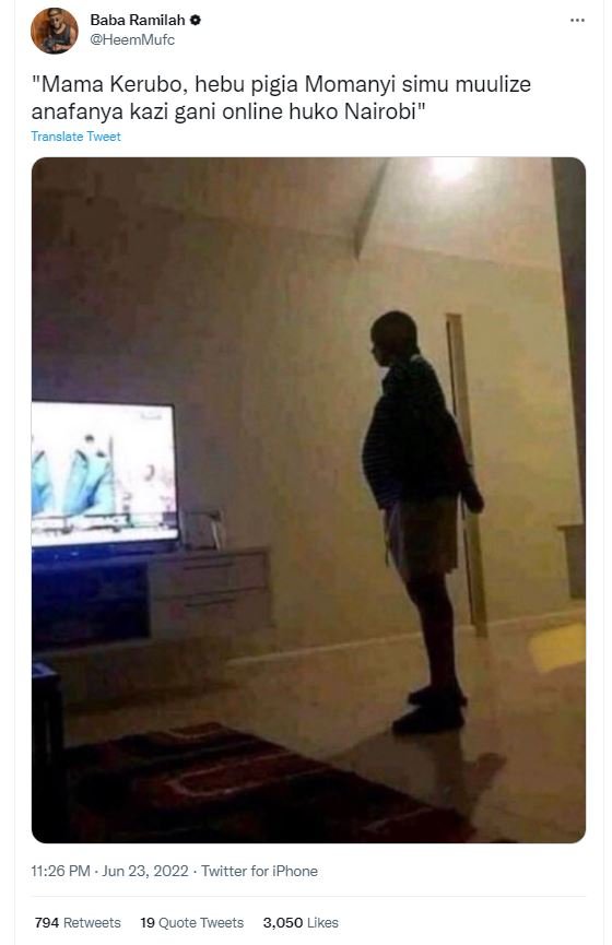 Baba ramilah 0 heemmufc mama kerubo hebu pigia momanyi simu muulize anafanya kaz