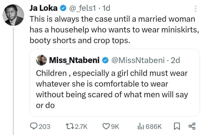 Ja loka felsı id this is always the case until a married woman has a househelp w