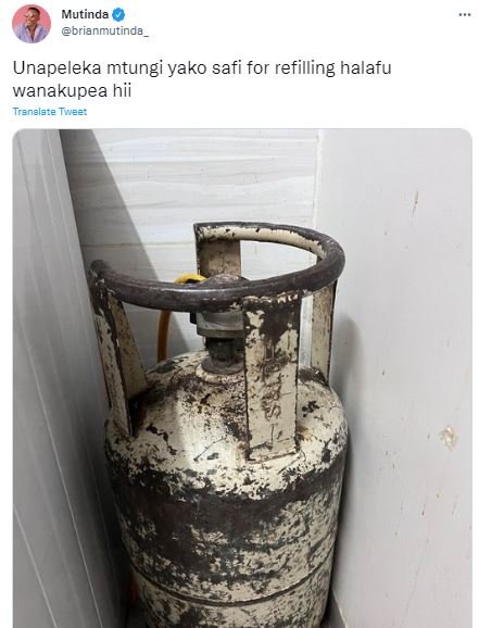 Mutinda brianmutinda unapeleka mtungi yako safi for refilling halafu wanakupea h