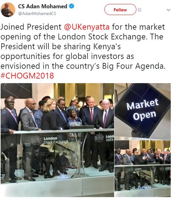 Cs adan mohamed adanmohamedcs follow joined president ukenyatta for the market o
