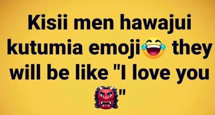 Kisii men hawajui kutumia emoji they will be like i love you