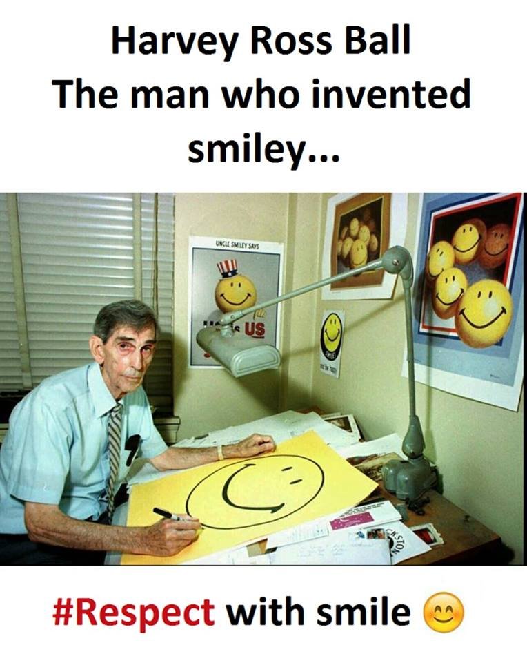 Harvey ross ball the man who invented smiley cu uas us respect with smile