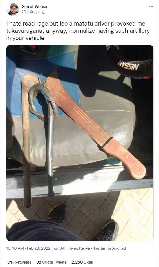 Son of woman lovingson_ hate road rage but leo a matatu driver provoked me tukav