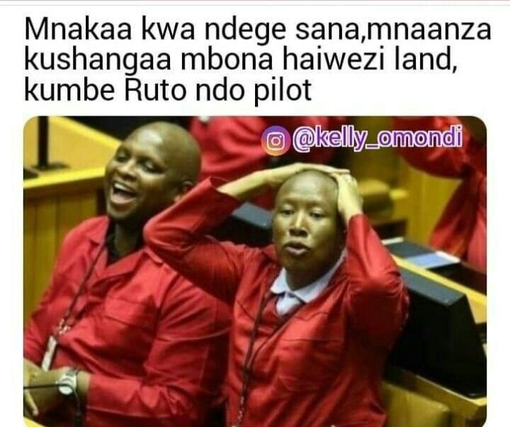 Mnakaa kwa ndege sanamnaanza kushangaa mbona haiwezi land, kumbe ruto ndo pilot