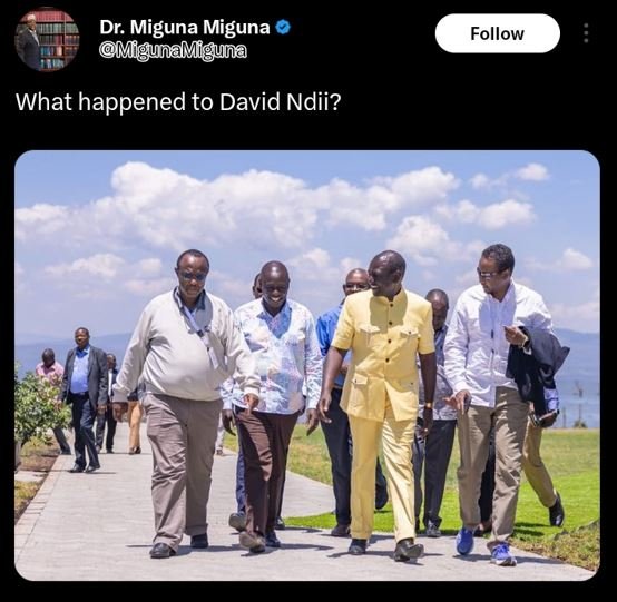 Dr. miguna miguna migunamiguna follow what happened to david ndii?