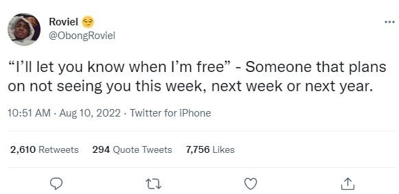 Roviel obongroviel pil let you know when l'm free someone that plans on not seei