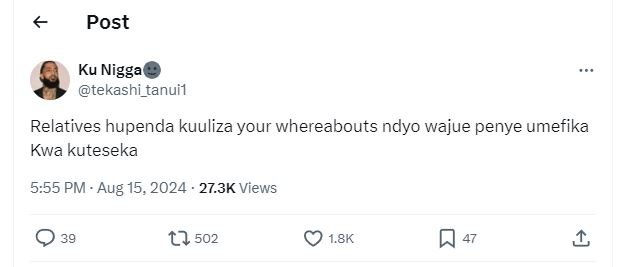 Post ku nigga tekashi_tanuil relatives hupenda kuuliza your whereabouts ndyo waj