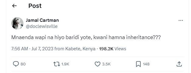 Post jamal cartman doclewisville mnaenda wapi na hiyo baridi yote kwani hamna in