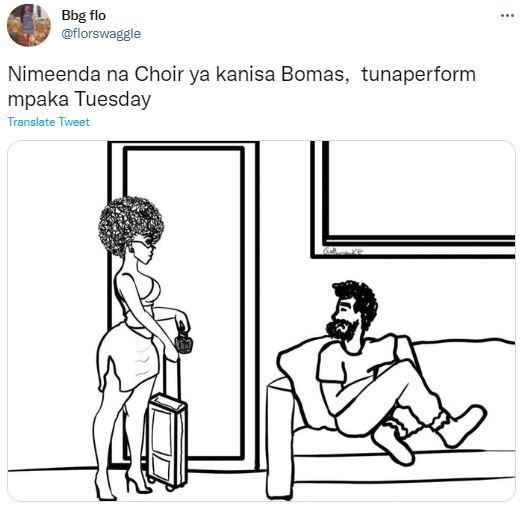 Bbg florswaggle nimeenda na choir ya kanisa bomas, tunaperform mpaka tuesday tra