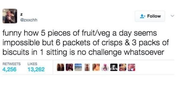 Follow gzxxchh funny how 5 pieces of fruitveg a day seems impossible but 6 packe