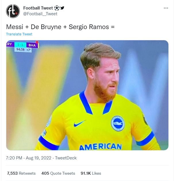 Football tweet 0 football _ tweet messi de bruyne sergio ramos translate tweer r
