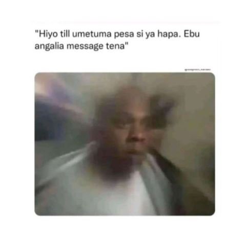 Hiyo till umetuma pesa si ya hapa. ebu angalia message tena
