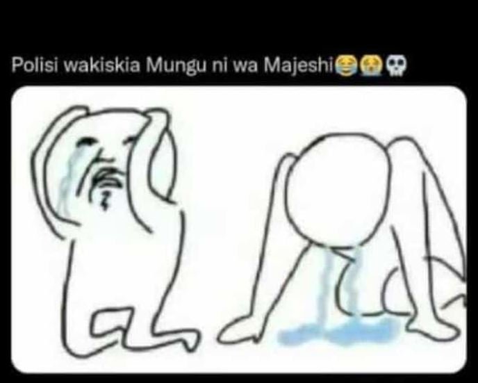 Polisi wakiskia mungu ni wa majeshi 9