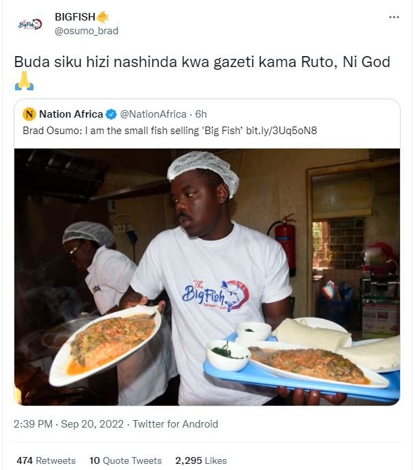 Bigfish osumo_brad buda siku hizi nashinda kwa gazeti kama ruto ni god nation af