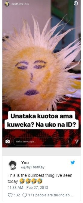 Hee unataka kuotoa ama kuweka? na uko na id? you jayfreakay this is the dumbest