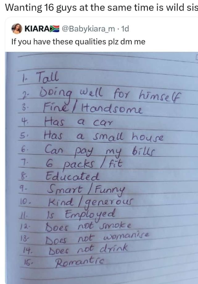 Wanting 16 guys at the same time is wild sis kiaran babykiara_m 1d if you have t