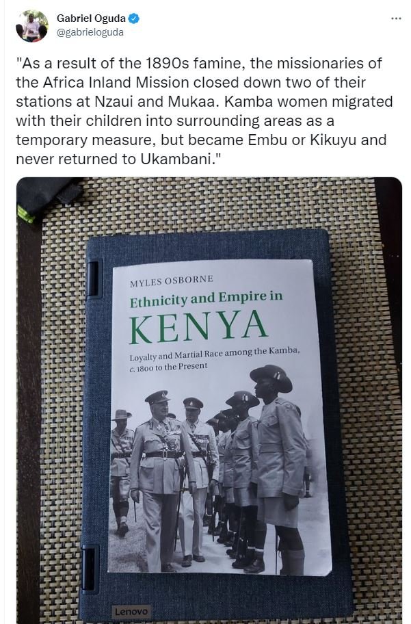 Gabriel Oguda gabrieloguda As a result of the 189Os famine the missionaries of t