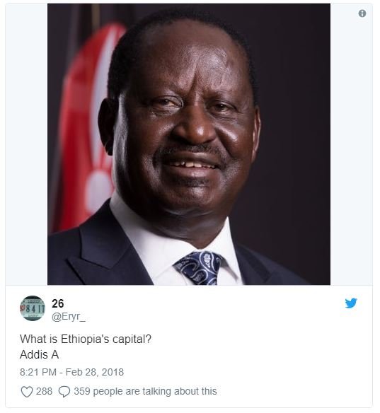 26 eryr _ what is ethiopia 's capital? addis a 8.21 pm feb 28, 288 359 people ar