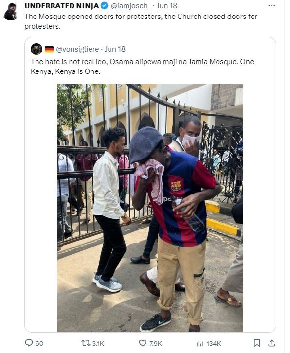 Underrated ninja iamjoseh _ jun 18 the mosque opened doors for protesters the ch