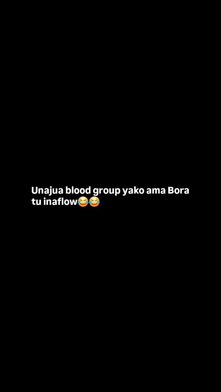 Unajua blood group yako ama bora tu inaflow