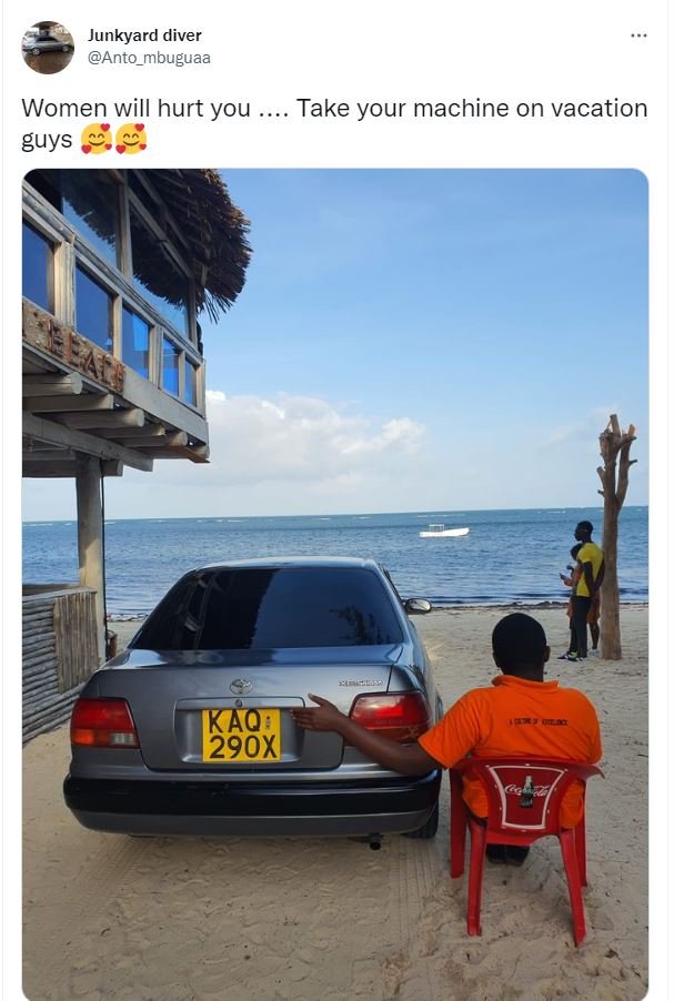 Junkyard diver anto_mbuguaa women will hurt you guys take your machine on vacati