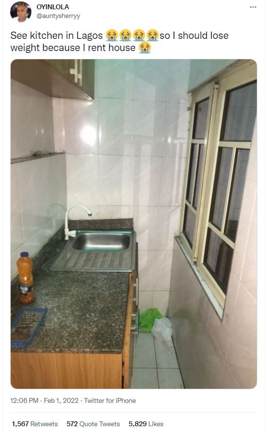 OYINLOLA auntysherryy See kitchen in Lagos íàfàfèfà so should lose weight becaus