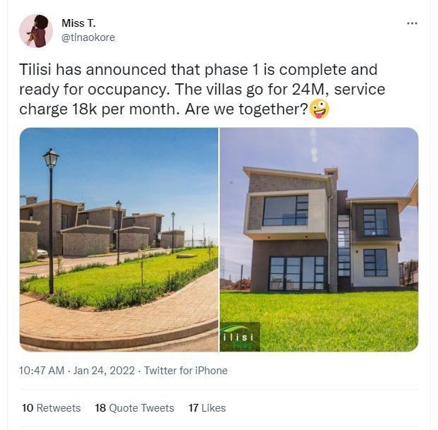 Miss T. tinaokore Tilisi has announced that phase 1 is complete and ready for oc