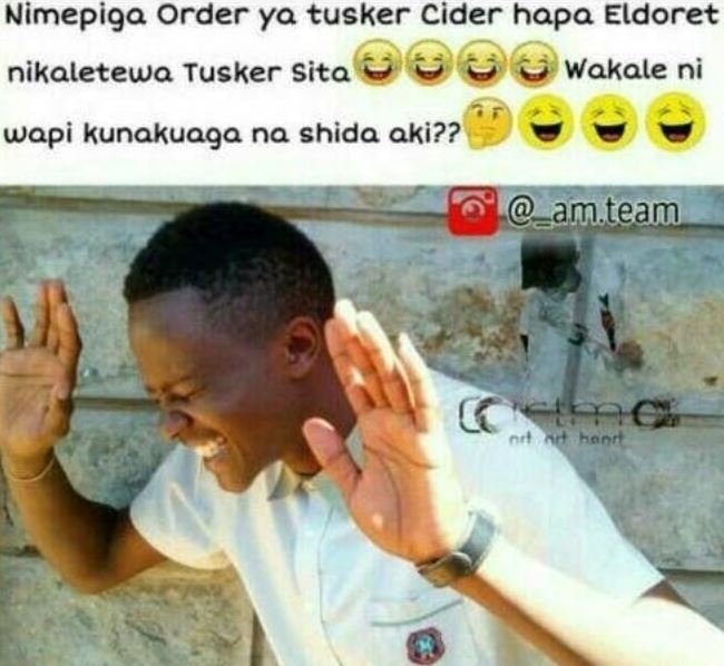 Nimepiga order ya tusker cider hapa eldoret nikaletewa tusker sita wakale ni wap