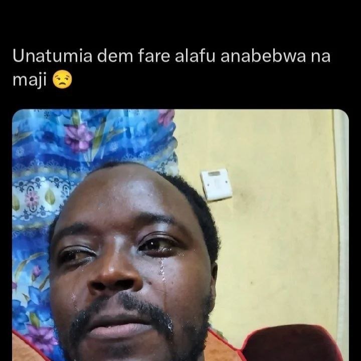 Unatumia dem fare alafu anabebwa na maji