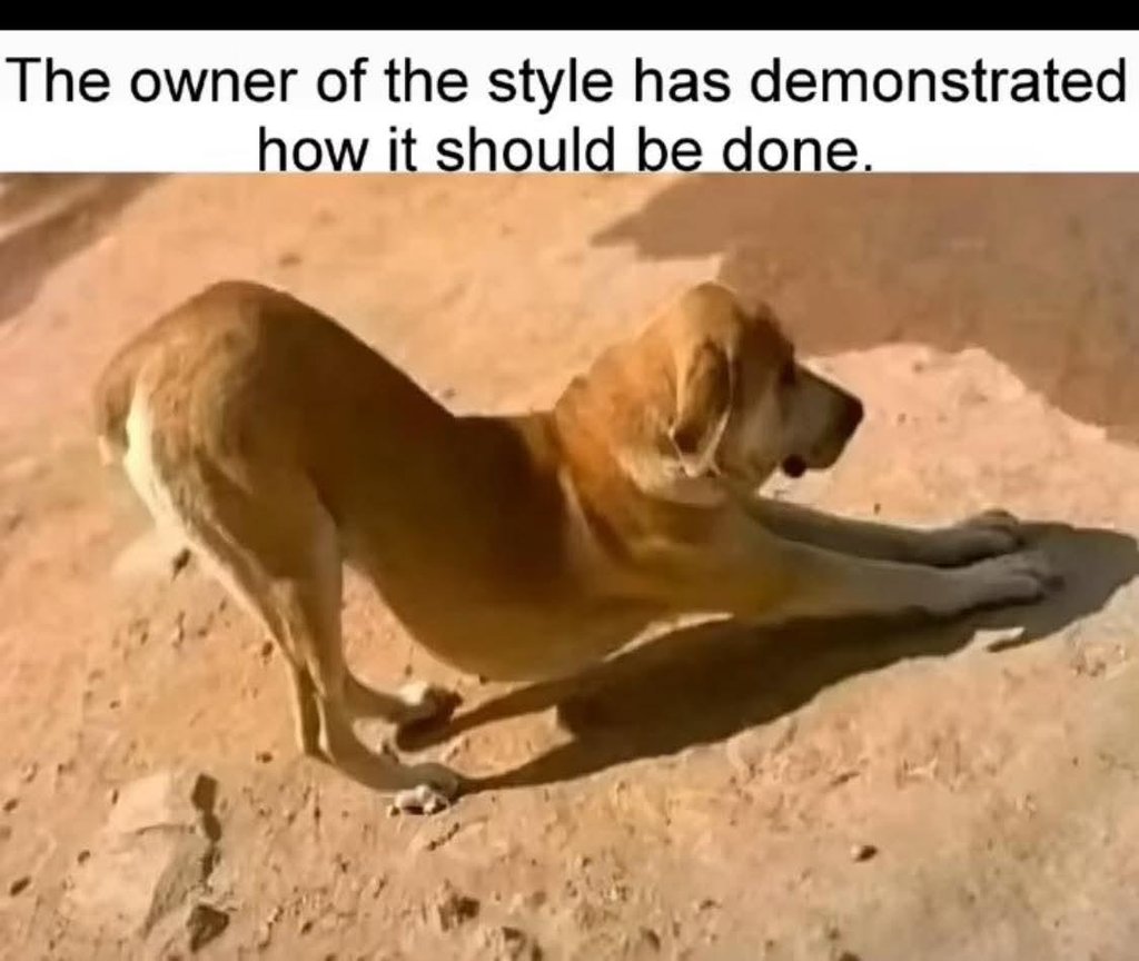 The owner of the style has demonstrated how it should be done.