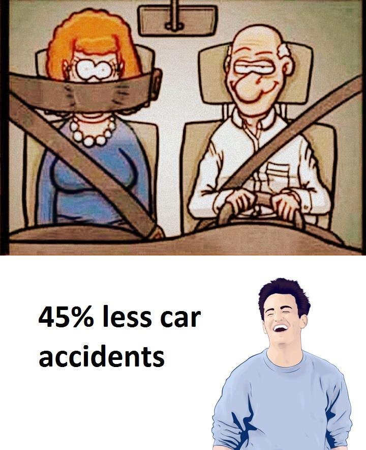 45 less car accidents