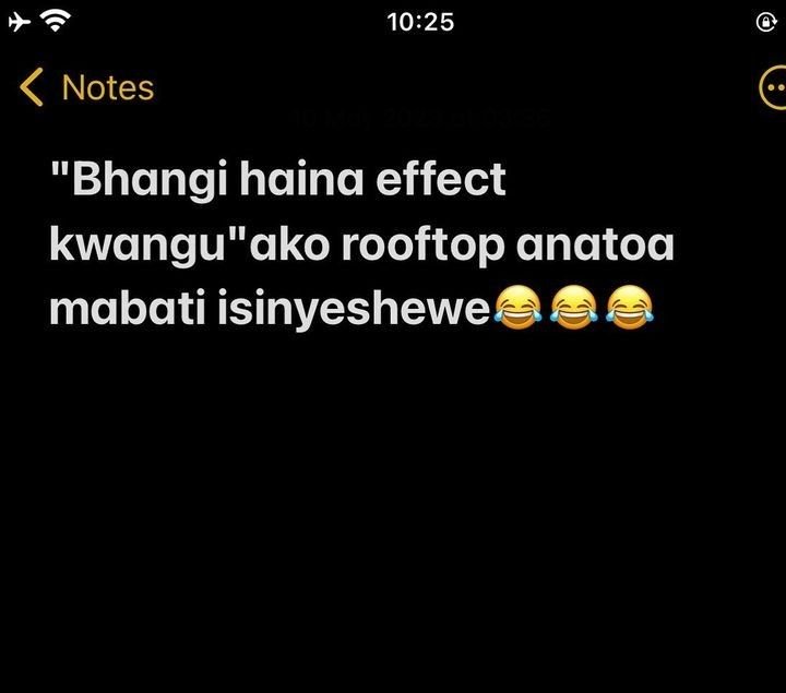 1025 notes bhangi haina effect kwanguako rooftop anatoa mabati isinyeshewe