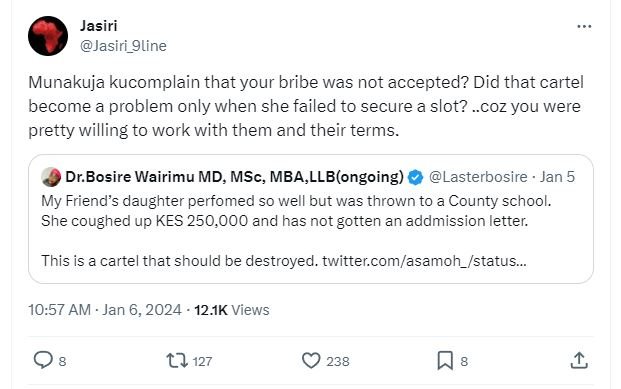 Jasiri jasiri_gline munakuja kucomplain that your bribe was not accepted? did th