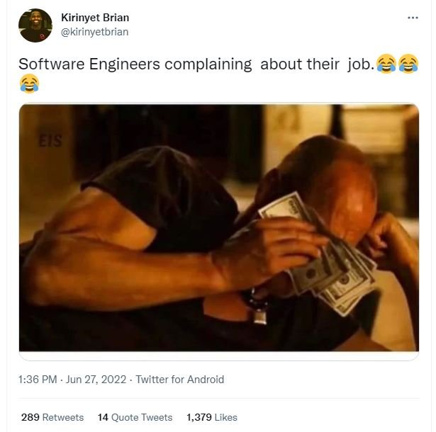 Kirinyet brian kirinyetbrian software engineers complaining about their job 1 1.