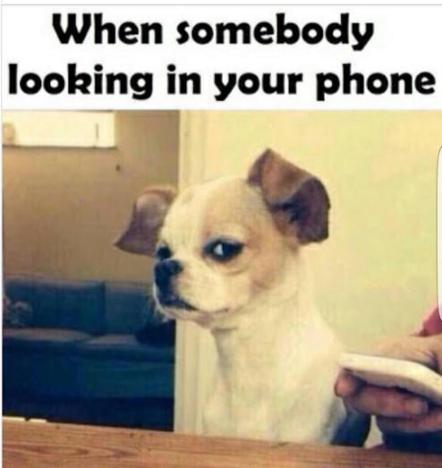 When somebody looking in your phone