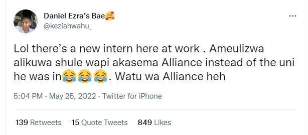 Daniel ezra's bae keziahwahu _ lol there's a new intern here at work ameulizwa a