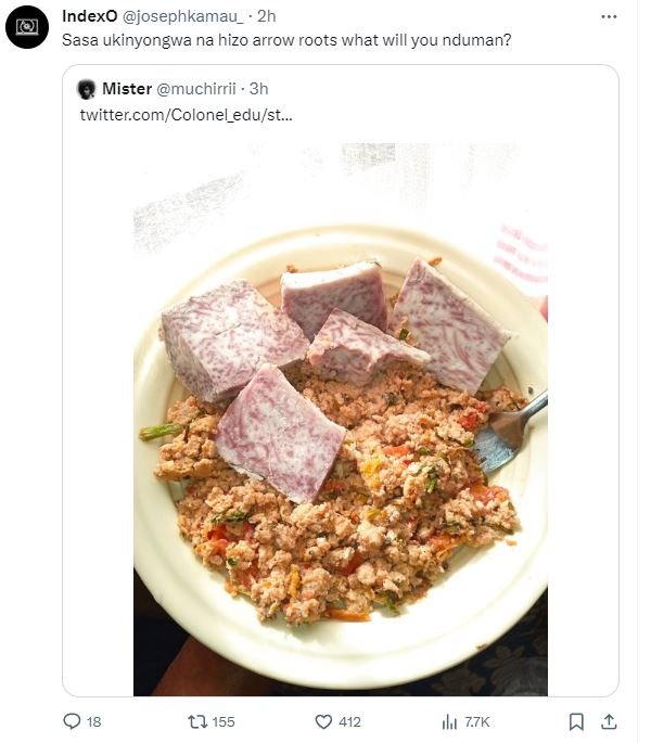 Indexo josephkamau_ 2h sasa ukinyongwa na hizo arrow roots what will you nduman?