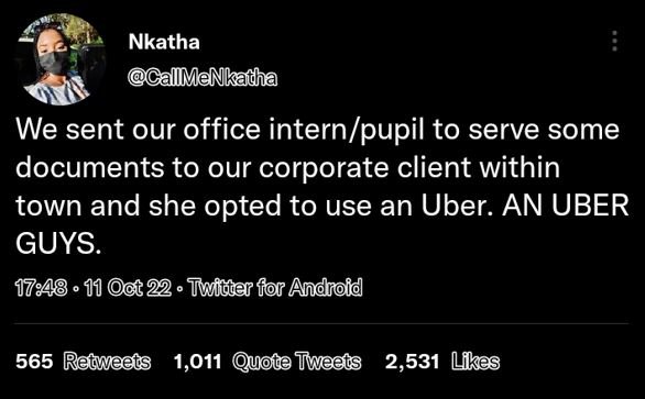 Nkatha gallmenkadha we sent our office internpupil to serve some documents to ou