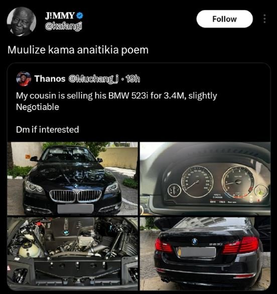 Jimmy kafangi follow muulize kama anaitikia poem thanos muchang 19h my cousin is