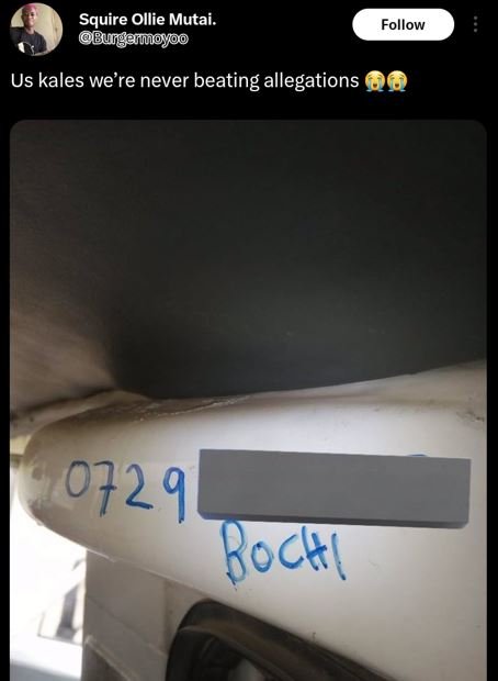 Squire ollie mutai. bungarmoyoo follow us kales we're never beating allegations